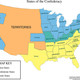 Confed civil war states map 0