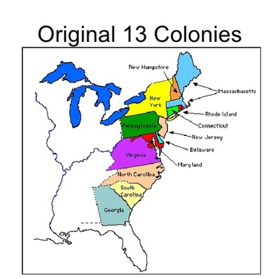 Timeline: 13 colonies