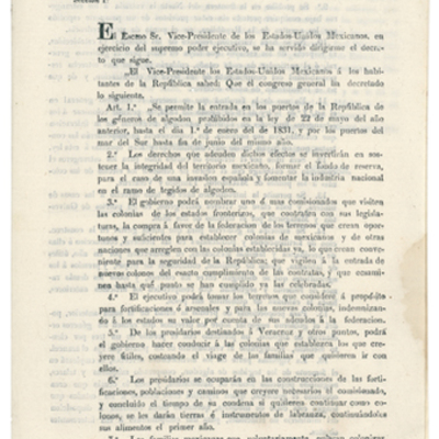 Timeline: decree of apil 6 1830