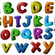 English alphabet fonts in different colors 1308 4781