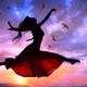 Ws woman free flying sunset birds 1680x1050