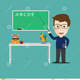 Vector character teacher cartoon education concept 51472798