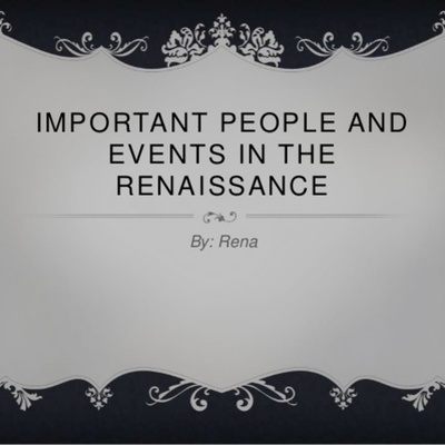 Timeline: Renaissance Time line Events