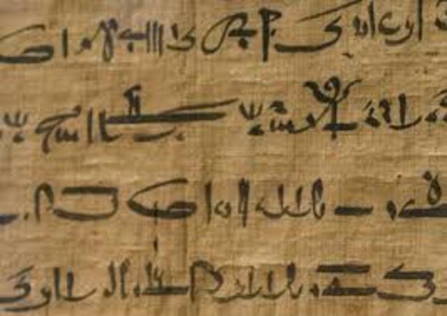 Demotic Script Book Written Language throughout the Ancient World timeline | Timetoast ...
