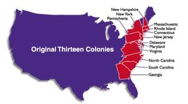 Timeline: 13 colonies