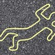 Chalk outline of a dead body vector 1229520