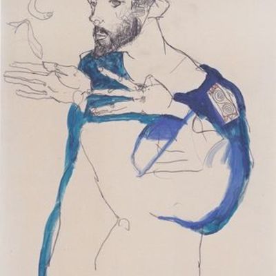 Timeline: Gustav Klimt 1862-1918                                                                        painting by Egon Schiele from 1913