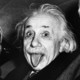 Albert einstein sticking out his tongue