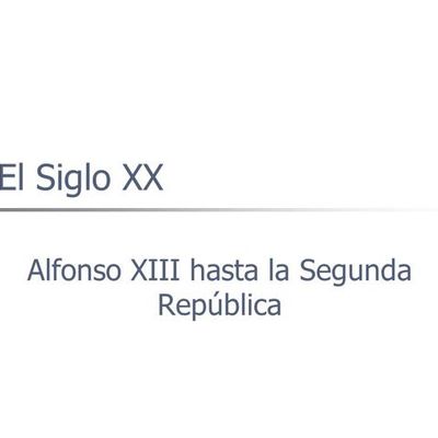 Timeline: ALFONSO XIII- 2 REPÚBLICA