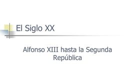 Timeline: ALFONSO XIII- 2 REPÚBLICA