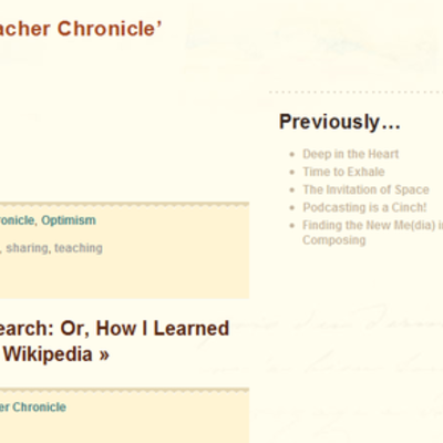 Timeline: My New Teacher Chronicle