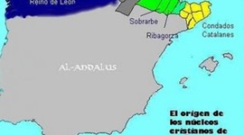 Timeline: Los territorios cristianos en los pirineos  { VIII-XII }  ( Rosa )