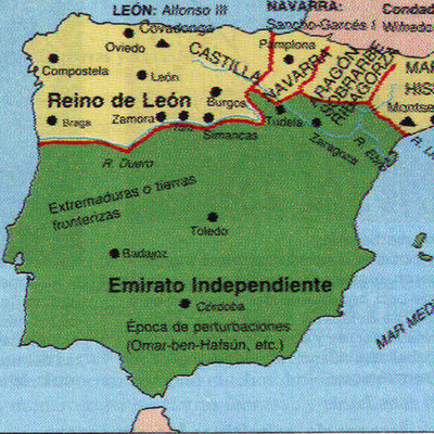 Timeline: Evoluciónde los territorios cristianos en los Pirineos.(siglos VIII-XII)