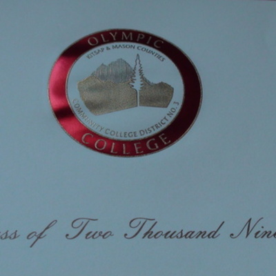 Timeline: I graduated from Olympic College, Associate of Arts and Science  June 14, 2009