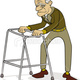 Istockphoto 8394552 old man with walking frame cartoon