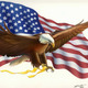American flag and eagle