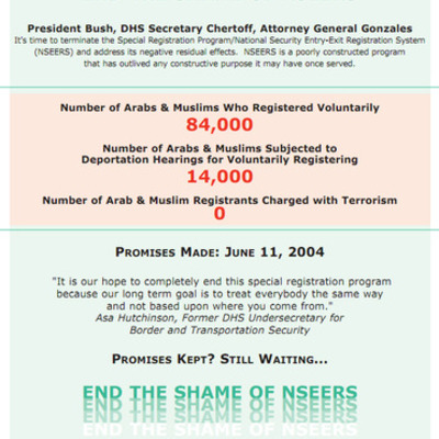 Timeline: NSEERS Timeline