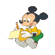 Mickey mouse escribiendo