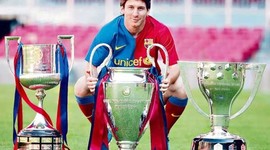 Timeline: Títulos de Leo en el Barcelona