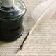 Quill and parchment
