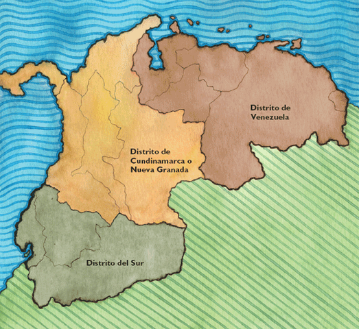Resultado de imagen para fin de la gran colombia
