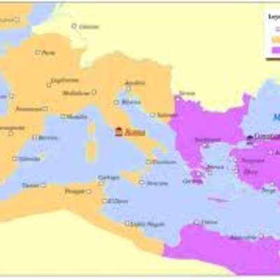 Timeline: División del Imperio romano