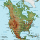 North america relief map