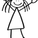 Girl stick figure