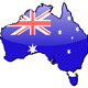 Australia map flag