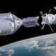 Apollo soyuz test program artist rendering