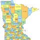 Minnesota county map