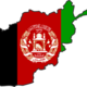 Afghanistan flag map
