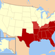 Southern united states civil war map