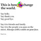 Change theworld