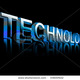 Stock photo technology word over black background illustration 33600922