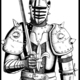 Inked  medieval knight by leiamac