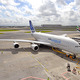 A380 at hub from side london heathrow airport jpg