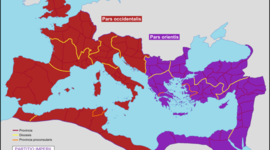 Timeline: roman empire was divided into two empires