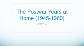 Timeline: Jenna Crisci's chapter 27 the postwar years at home timeline