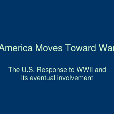 Timeline: Progression of U.S. Involvement in WWII Timeline