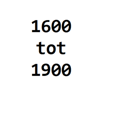Timeline: 1600 - 1900