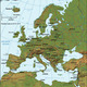 Europe relief map