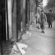 Cleaning the street after kristallnacht