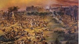 Timeline: Amristar MAssacre Army soldiers under the command of Brigadier-General Reginald Dyer opened fire on an unarmed gathering of men, women and children. The firing lasted for 10 to 15 minutes, until they ran out of ammunition.[1] Official British Raj sources