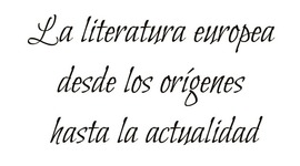 Timeline: La literatura europeoa