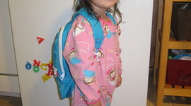 Timeline: Eva has a backpack