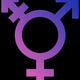 Transgender symbol black background