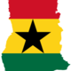 Ghana flag map
