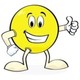 7420065 cartoon illustration of a happy face with hands and legs showing a thumbs up sign