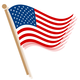 American flag clip art waving waves